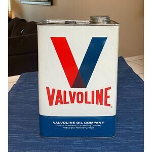 Vintage Valvoline Motor Oil 1 Gallon Metal Can Advertising EMPTY 45B